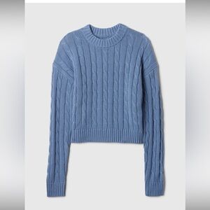 Blue Cable Knit fisherman sweater